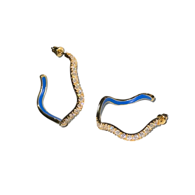 Diamond Wave Earrings