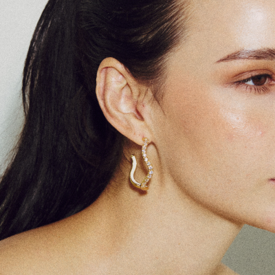 Diamond Wave Earrings