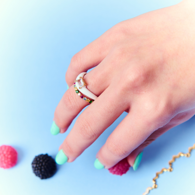 Eternity Wave Rainbow Ring