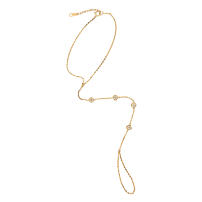 Asscher Cut Diamond Hand Bracelet