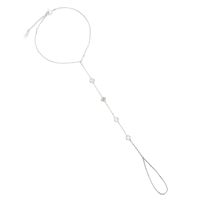 Asscher Cut Diamond Hand Bracelet