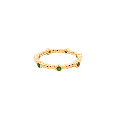 Rope Emerald Ring