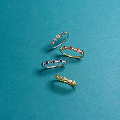 Fancy Sapphire Loop Ring