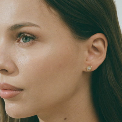 Oval Rope Lab Grown Diamond Stud Earrings