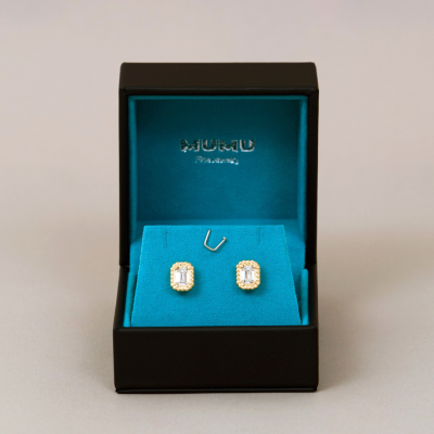 Oval Rope Lab Grown Diamond Stud Earrings