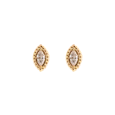 Marquise Rope Lab Grown Diamond Stud Earrings