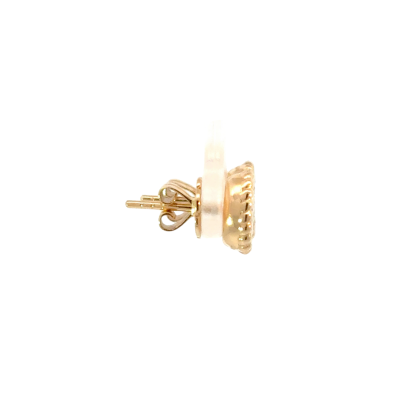 Oval Rope Lab Grown Diamond Stud Earrings
