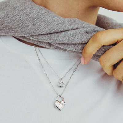 Heart Necklace in Silver