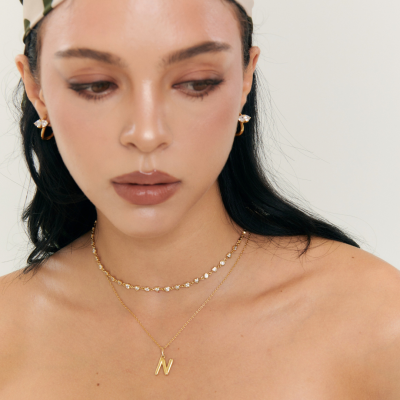 Alphabet Necklace in Gold