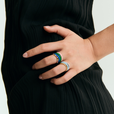 Skinny Wave Enamel Ring