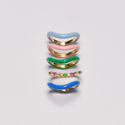 Skinny Wave Enamel Ring