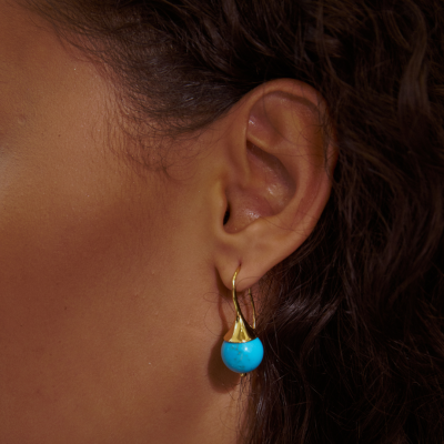 Sphere Turquoise Earrings