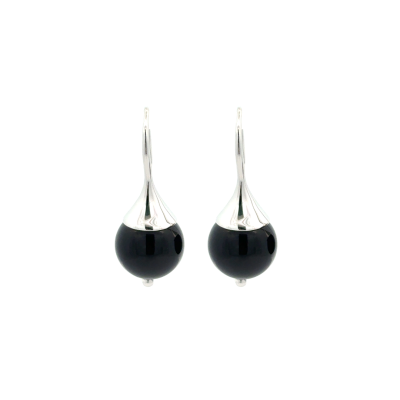 Sphere Onyx Earrings