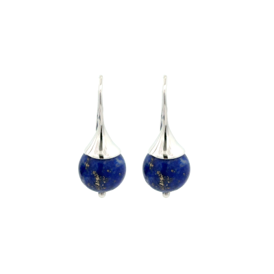 Sphere Lapis Lazuli Earrings