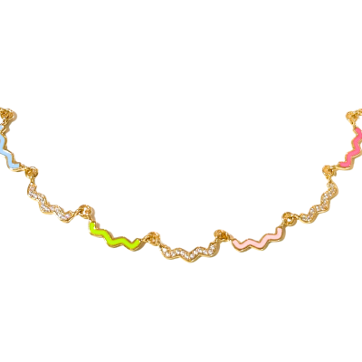 Wave Enamel Necklace