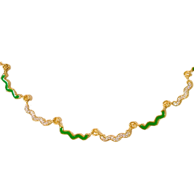 Wave Enamel Necklace