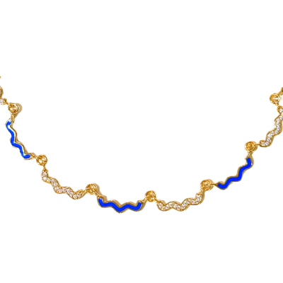 Wave Enamel Necklace