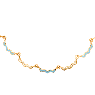 Wave Enamel Necklace