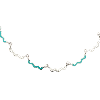 Wave Enamel Necklace