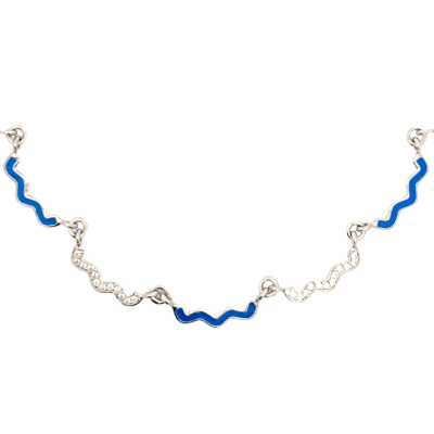 Wave Enamel Necklace