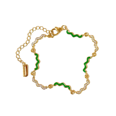 Wave Enamel Bracelet