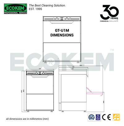 GT-U1M - Undercounter Dishwasher