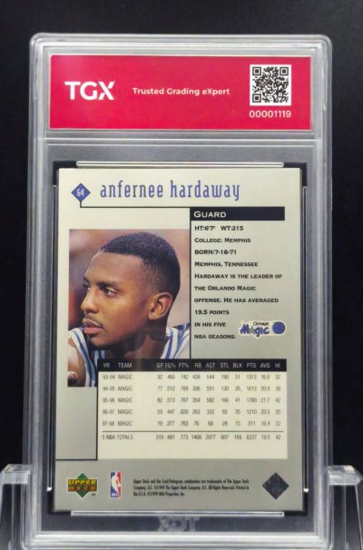 1998 BLACK DIAMOND  #64  ANFERNEE HARDAWAY