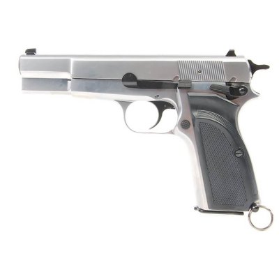WE - Browning Hi-Power MK3 Silver Airsoft GBB Pistol