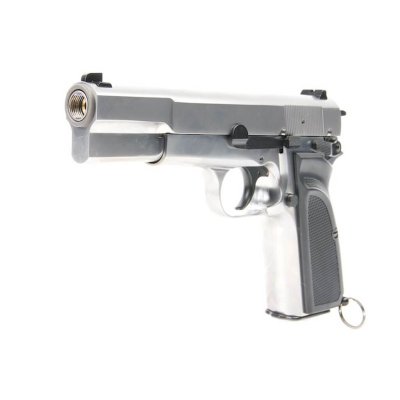WE - Browning Hi-Power MK3 Silver Airsoft GBB Pistol