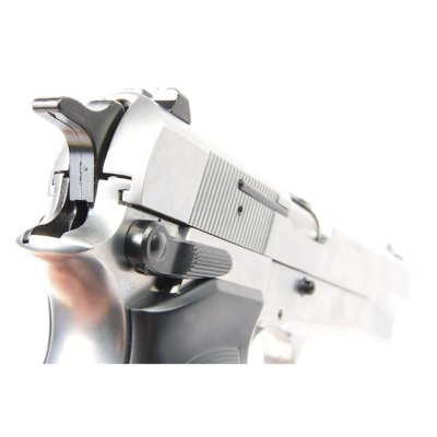 WE - Browning Hi-Power MK3 Silver Airsoft GBB Pistol