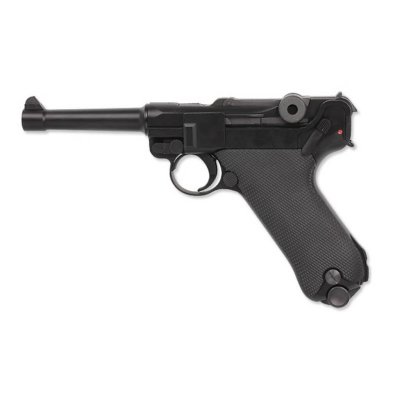 WE P08 4 Inch Black GBB Airsoft Pistol