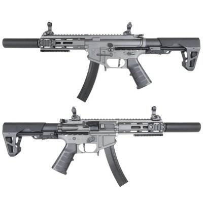 King Arms - PDW 9MM SBR SD GREY ( AEG )