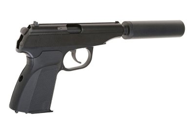 WE - MAKAROV BLACK WITH SILENCER ( GBB )