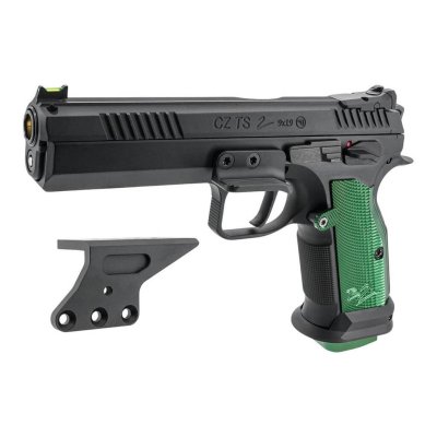 Detail thumb rest dan dudukan red dot KJW TS2 ROCING GREEN GBB