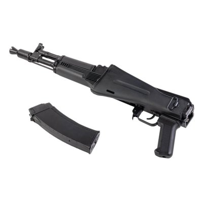 VFC AK105 Gas Blowback Rifle dengan popor lipat dalam posisi terlipat.