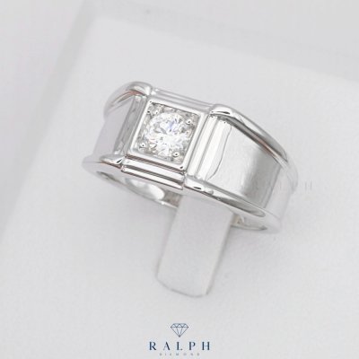 Men Wedding Ring 0.40 carat GIA