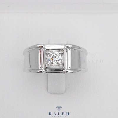 Men Wedding Ring 0.40 carat GIA