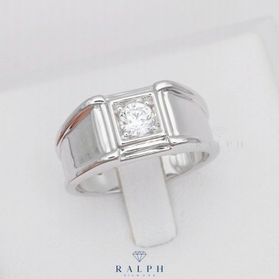 Men Wedding Ring 0.40 carat GIA