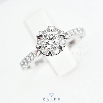 Solitaire Engagement Ring with Heart prong