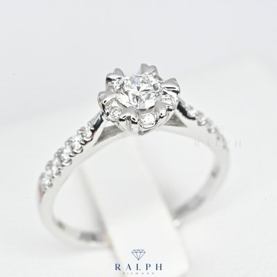 Solitaire Engagement Ring with Heart prong