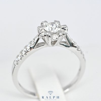 Solitaire Engagement Ring with Heart prong
