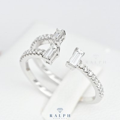 Tri Star Baguette Diamond Ring