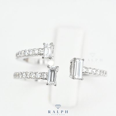 Tri Star Baguette Diamond Ring