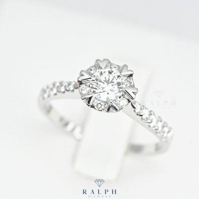 Solitaire Engagement Ring with Heart Prong