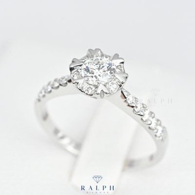 Solitaire Engagement Ring with Heart Prong