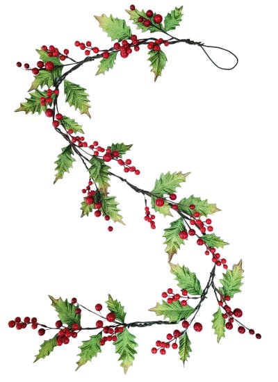 1.8m. Christmas Garland with Red Berry