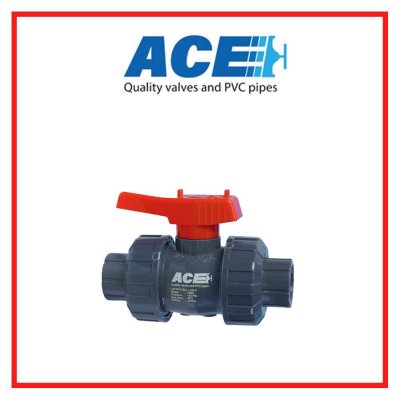 ACE TRUE UNION BALL VALVE 1" ABS Handle ABS Ball & Stem PVC Body EPDM Oring
