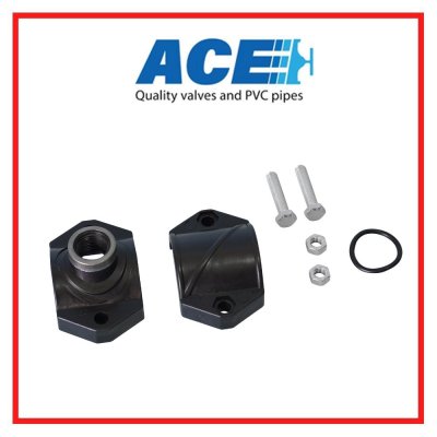 แคล้มรัดแยก Ø50*(1/2") มม. PP Compression Fitting Clamp Saddle Type A 50X1/2