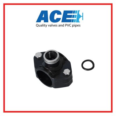 แคล้มรัดแยก Ø40*(1/2") มม. PP Compression Fitting Clamp Saddle Type A 40X1/2