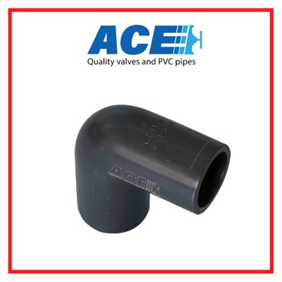 ข้องอ  90° 0.5" PVC ( ACE  ELBOW 90°-WS B )